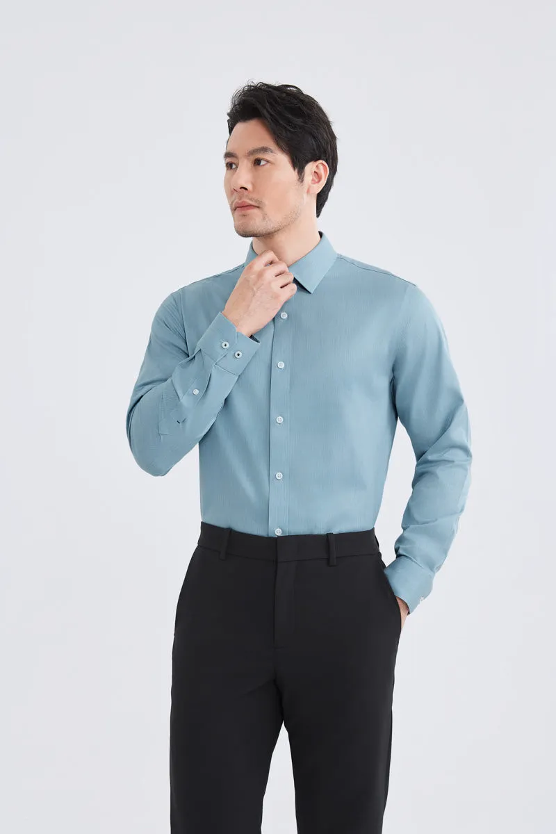 Wrinkle-Free Twill Heather Dress Shirt | Sky Blue 27796N