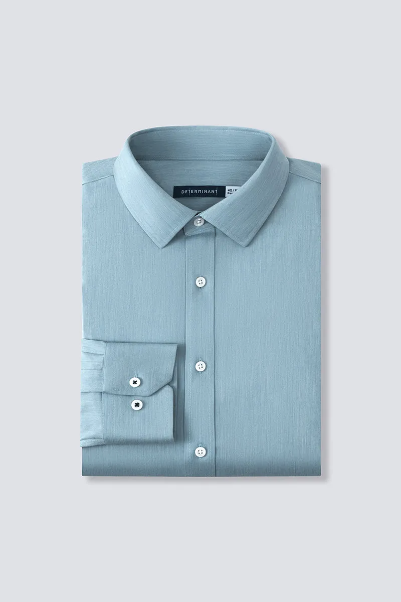 Wrinkle-Free Twill Heather Dress Shirt | Sky Blue 27796N