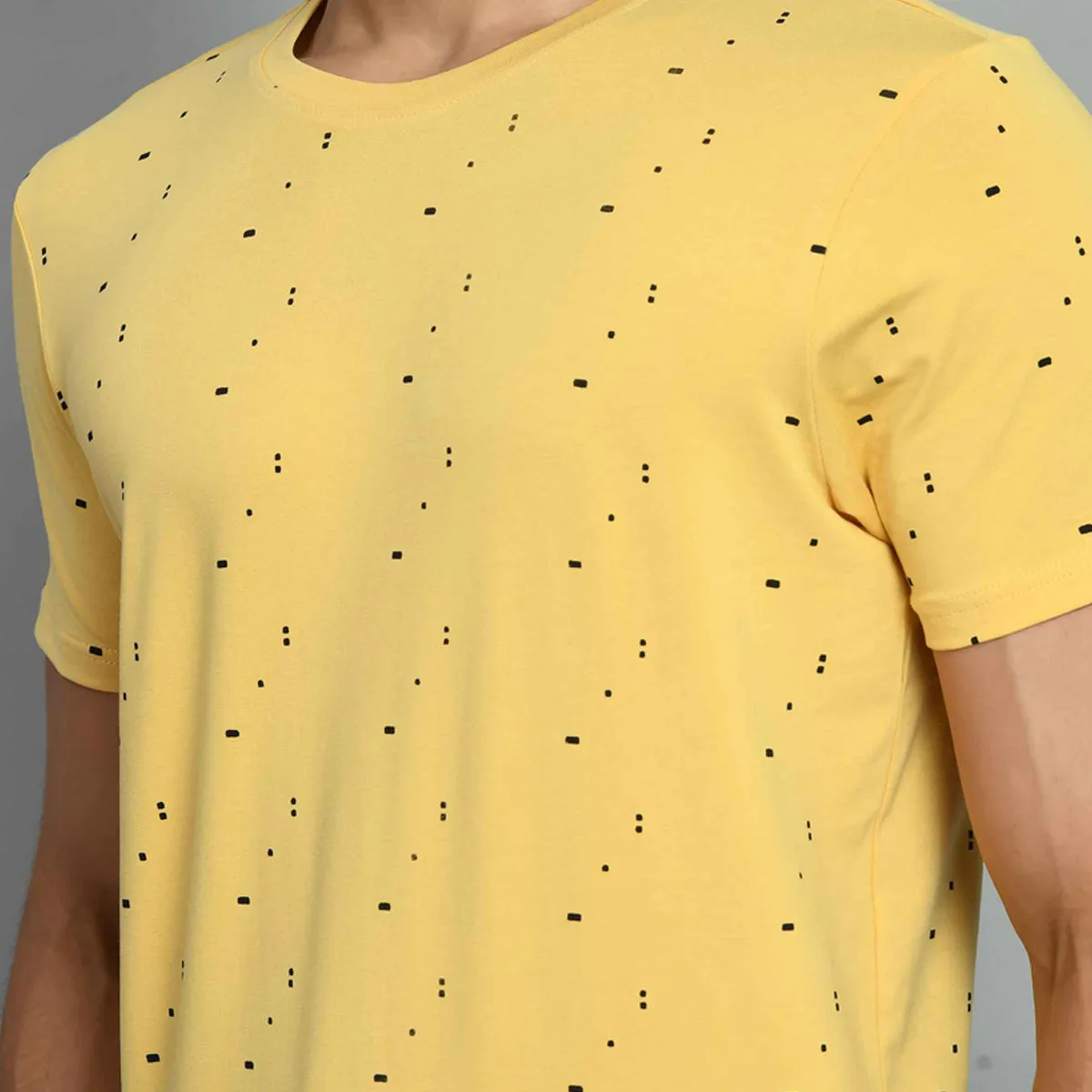 Yellow Graphic Printed Smart Fit T-Shirt